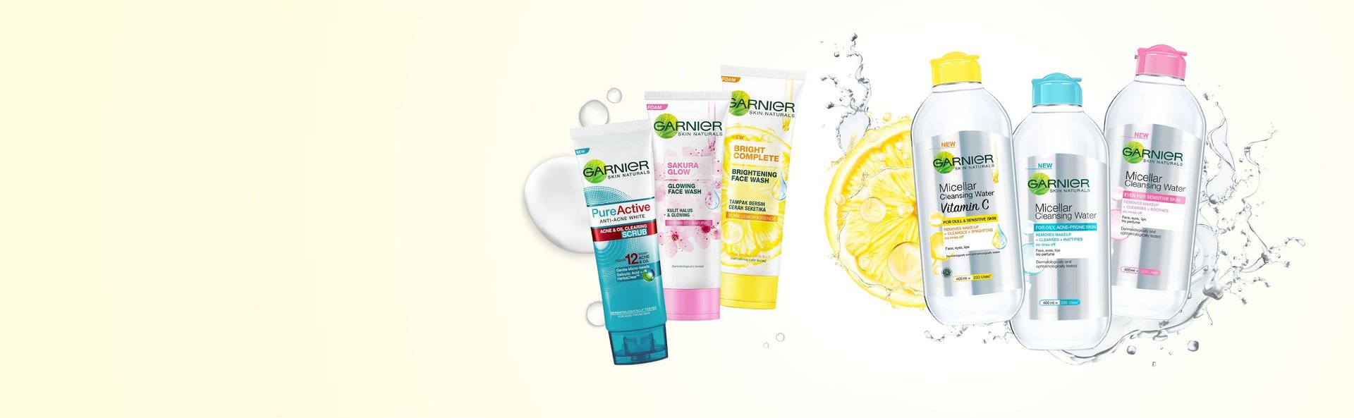 Garnier cleanser top and toner
