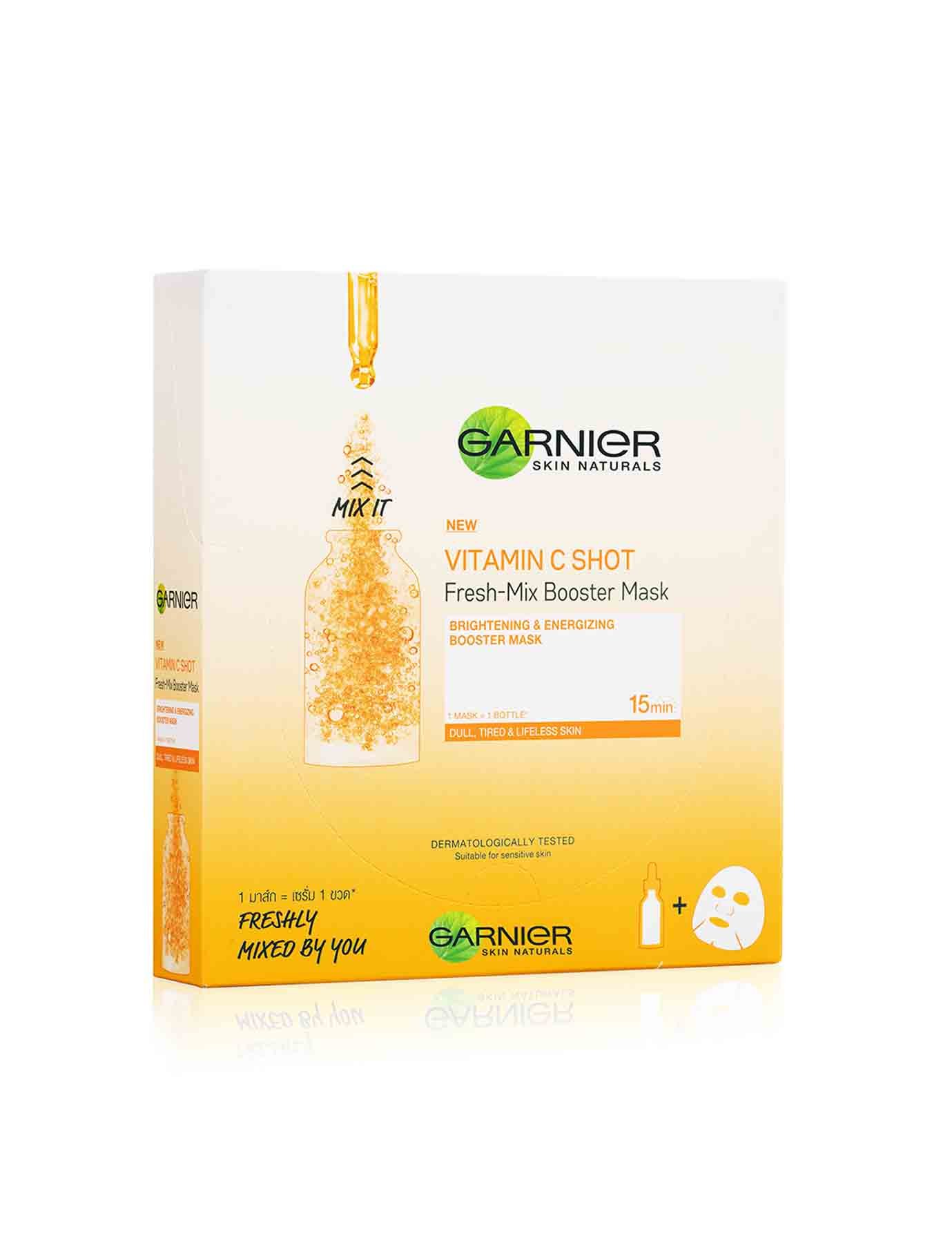 Box of Garnier Vitamin C Shot Fresh Mix Booster Mask