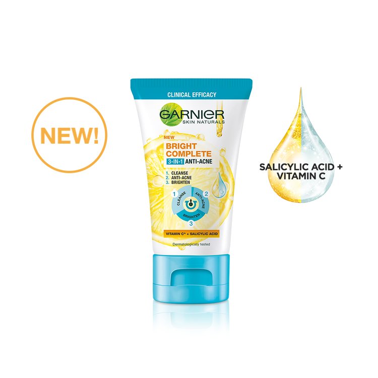 Buy Bright Complete 3in1 Anti Acne Cleanser Garnier PH